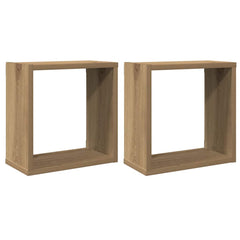 vidaXL Wall Cube Shelves 2 pcs Artisan Oak 30x15x30 cm Engineered Wood 2