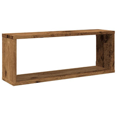 vidaXL Wall Cube Shelves 2 pcs Old Wood 60x15x23 cm Engineered Wood 4