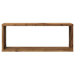 vidaXL Wall Cube Shelves 2 pcs Old Wood 60x15x23 cm Engineered Wood 5
