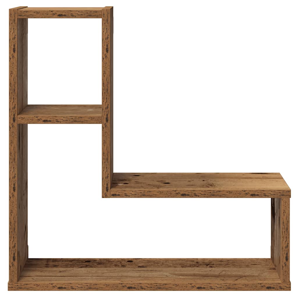 vidaXL Wall Cube Shelves 2 pcs Old Wood 50x15x50 cm Engineered Wood 5