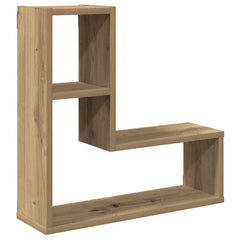 vidaXL Wall Cube Shelves 2 pcs Artisan Oak 50x15x50 cm Engineered Wood 4