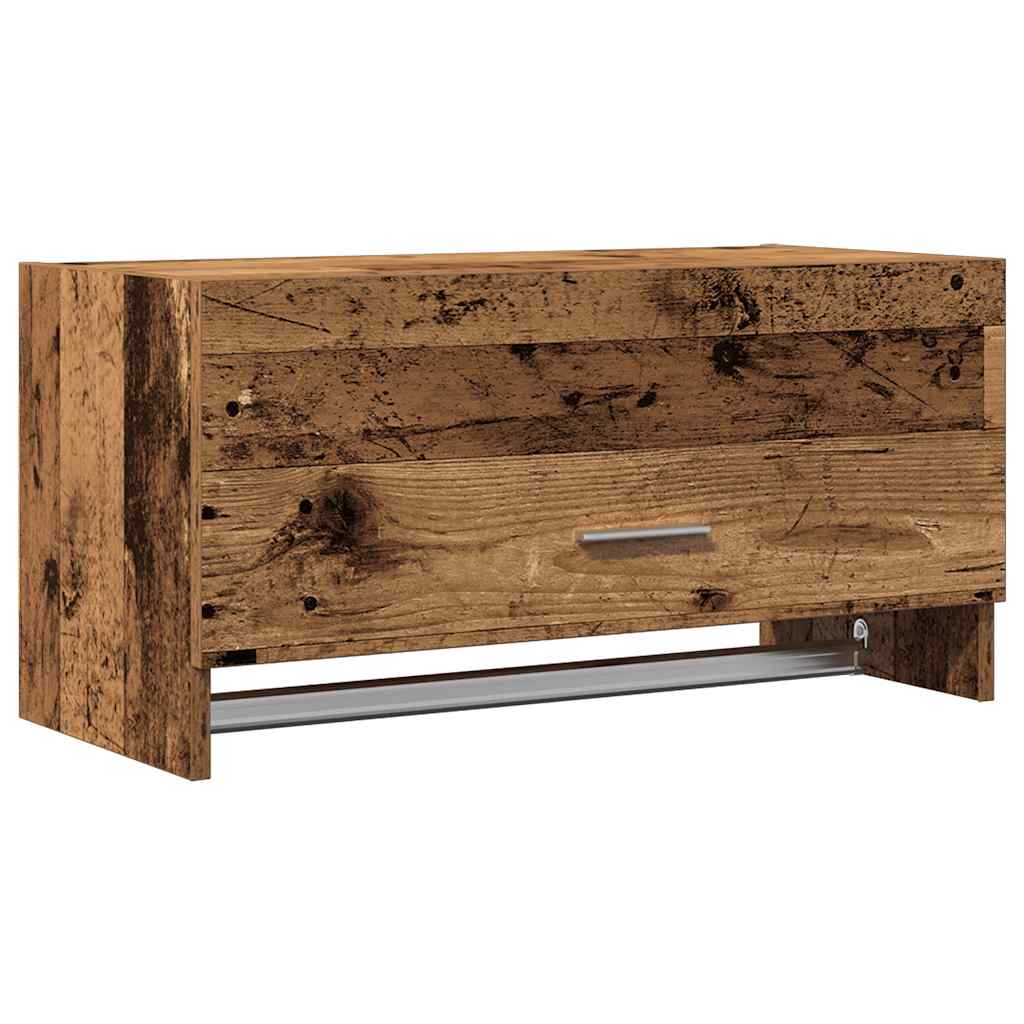 vidaXL Wardrobe Old Wood 70x32,5x35 cm Engineered Wood 2