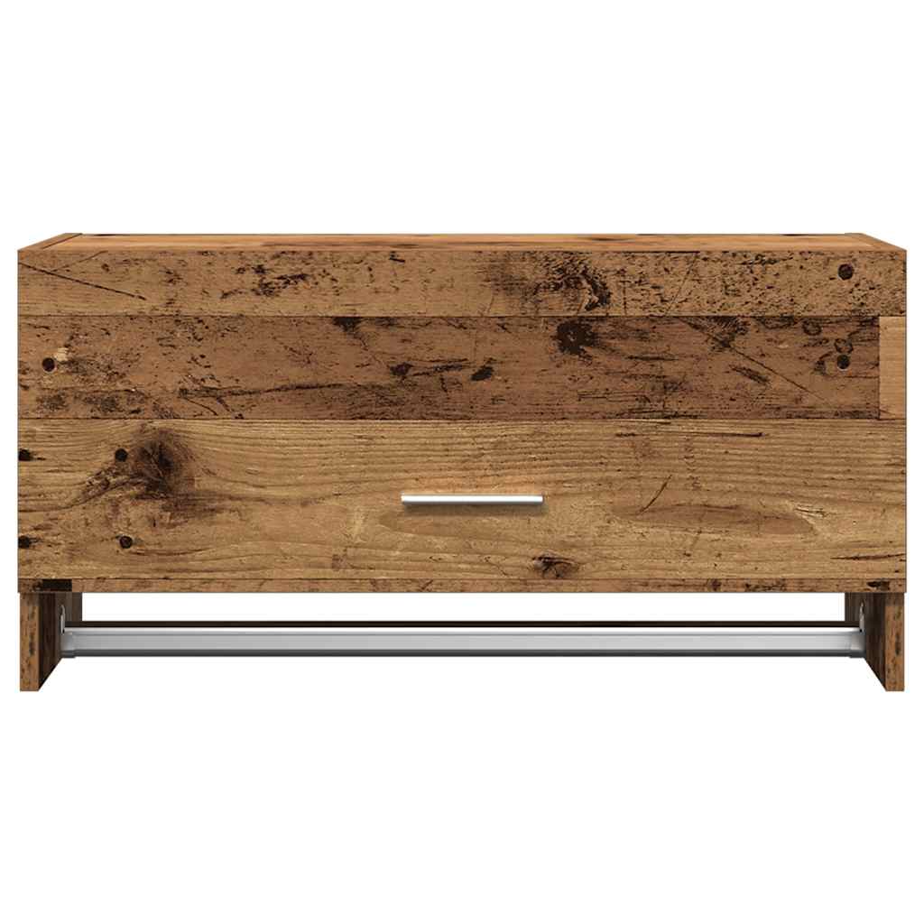 vidaXL Wardrobe Old Wood 70x32,5x35 cm Engineered Wood 4