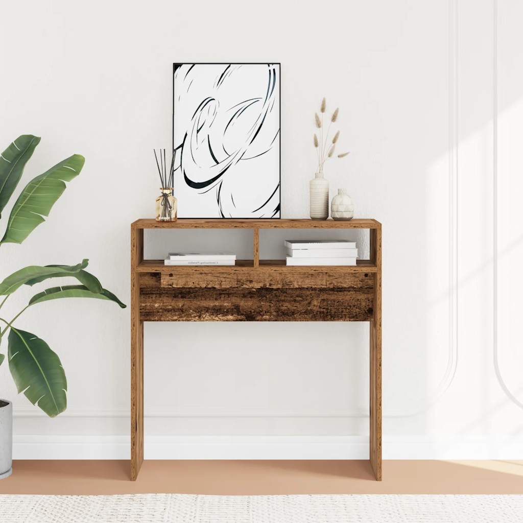 vidaXL Console Table Old Wood 78x30x80 cm Engineered Wood 1