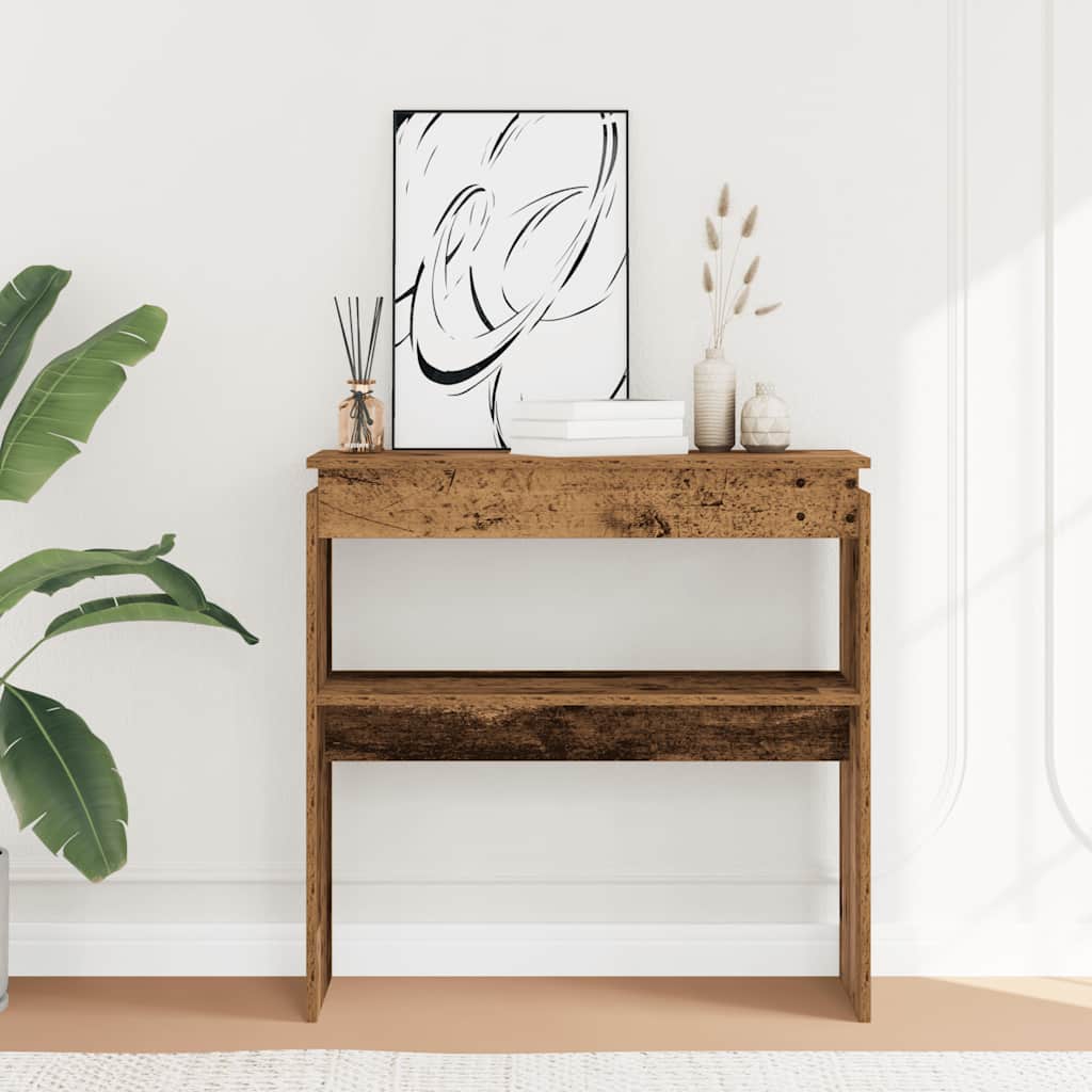 vidaXL Console Table Old Wood 80x30x80 cm Engineered Wood 1