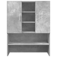 vidaXL Washing Machine Cabinet Concrete Grey 70.5x25.5x90 cm 4