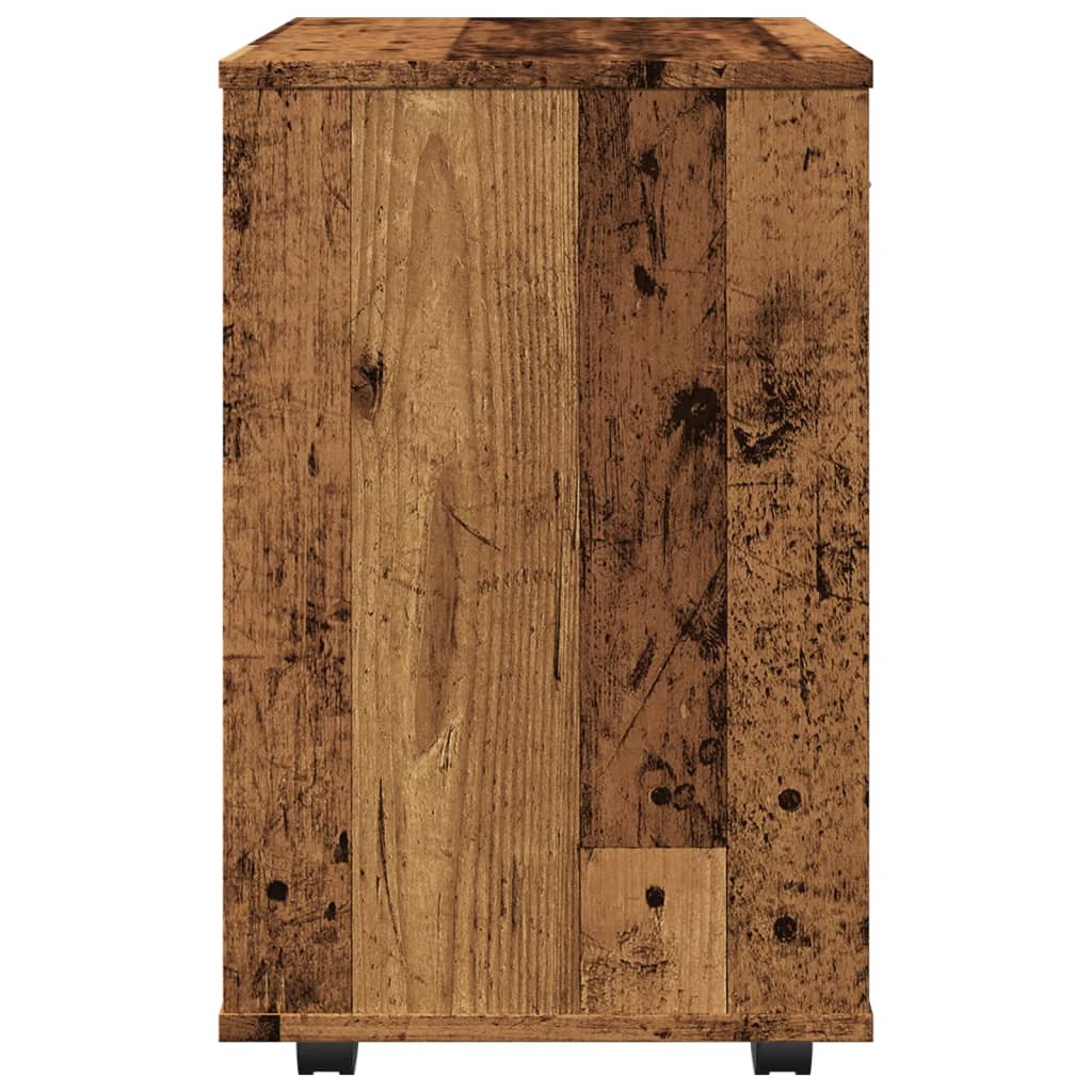 vidaXL Rolling Cabinet Old Wood 46x36x59 cm Engineered Wood 6
