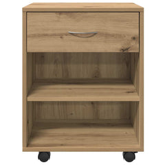 vidaXL Rolling Cabinet Artisan Oak 46x36x59 cm Engineered Wood 5