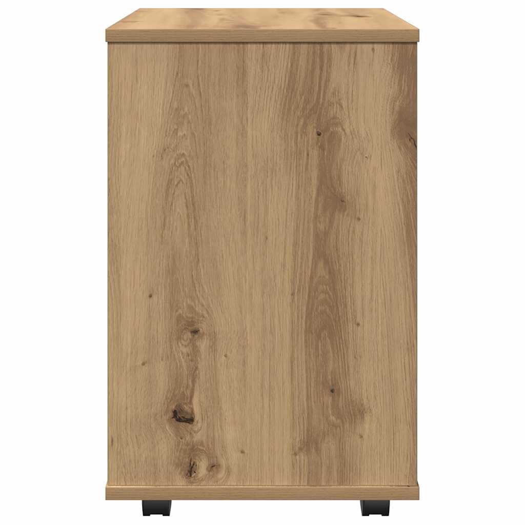 vidaXL Rolling Cabinet Artisan Oak 46x36x59 cm Engineered Wood 6