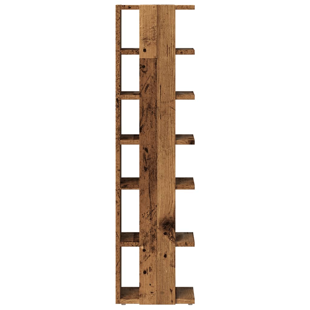 vidaXL Shoe Cabinets 2 pcs Old Wood 28x27x102 cm Engineered Wood 5