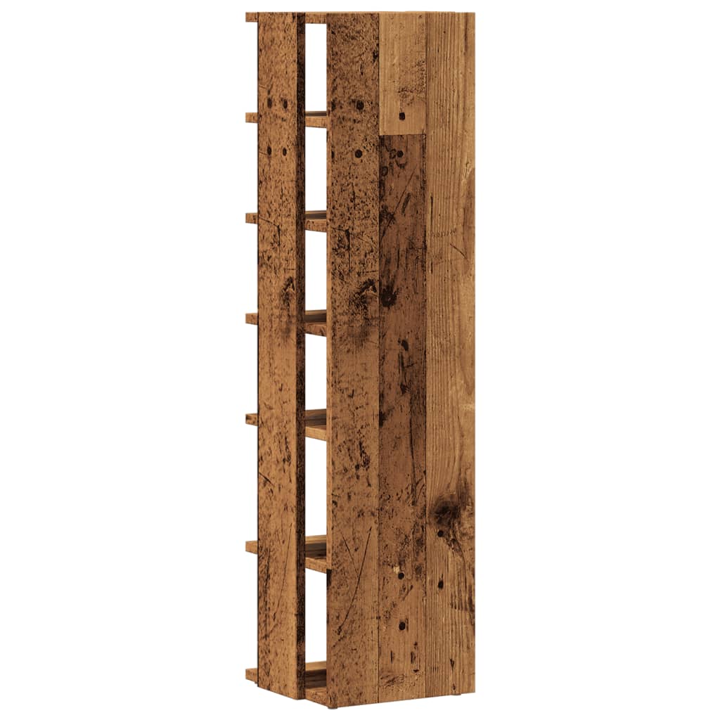 vidaXL Shoe Cabinets 2 pcs Old Wood 28x27x102 cm Engineered Wood 6