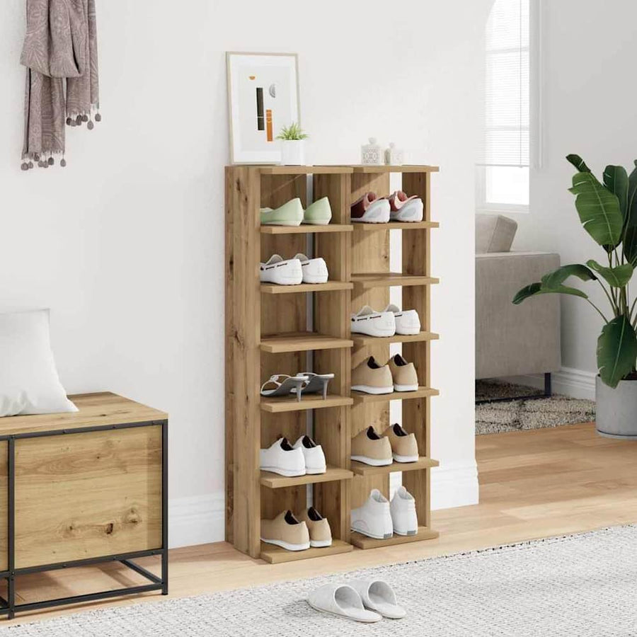 Shoe Cabinet Engineered Wood in Artisan Oak