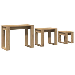 vidaXL Nest of Tables 3 pcs Artisan Oak Engineered Wood 2