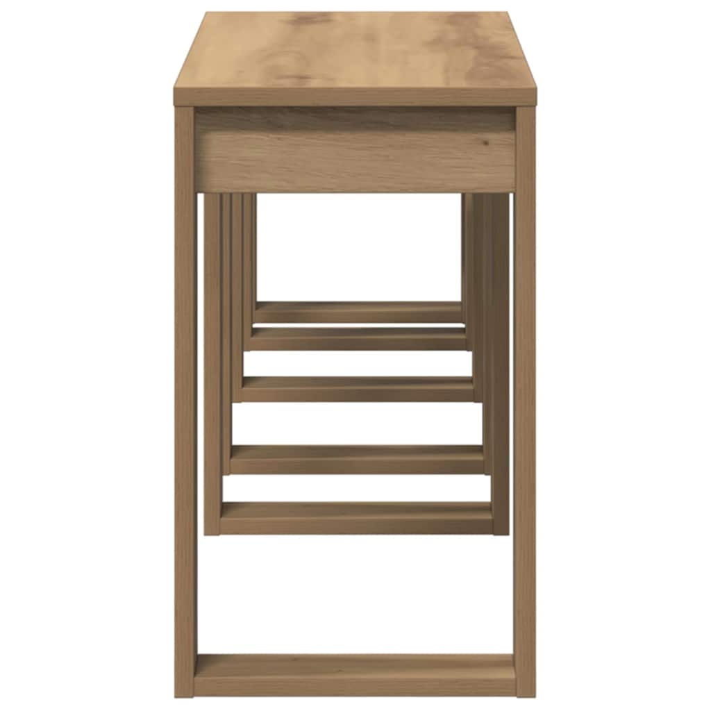 vidaXL Nest of Tables 3 pcs Artisan Oak Engineered Wood 6