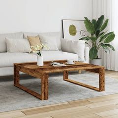 vidaXL Coffee Table Old Wood 100x100x35 cm Engineered Wood 3