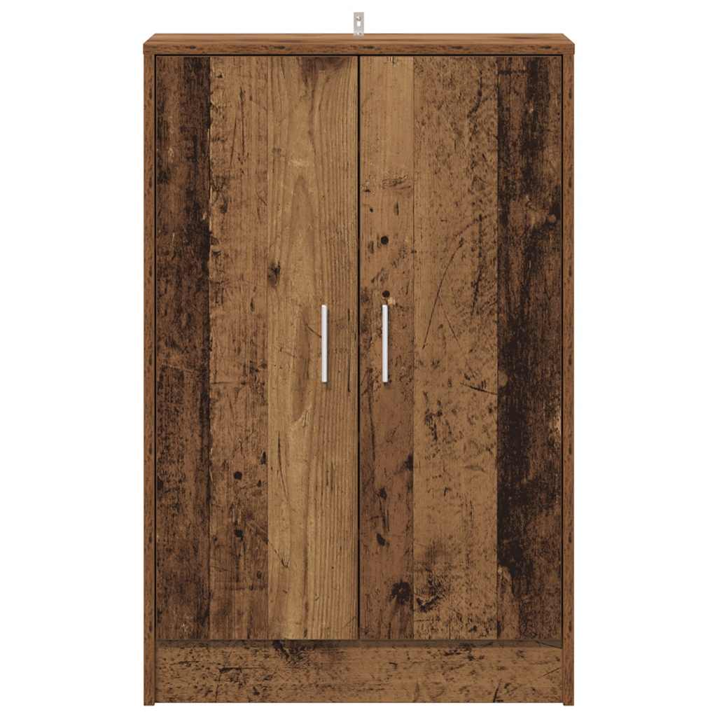 vidaXL Shoe Cabinet 60 x 35 x 92 cm Old Wood 6 shelves 4