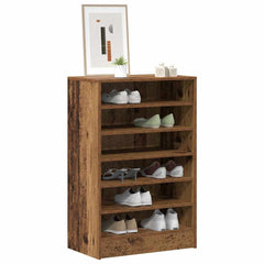 vidaXL Shoe Cabinet 60 x 35 x 92 cm Old Wood 3