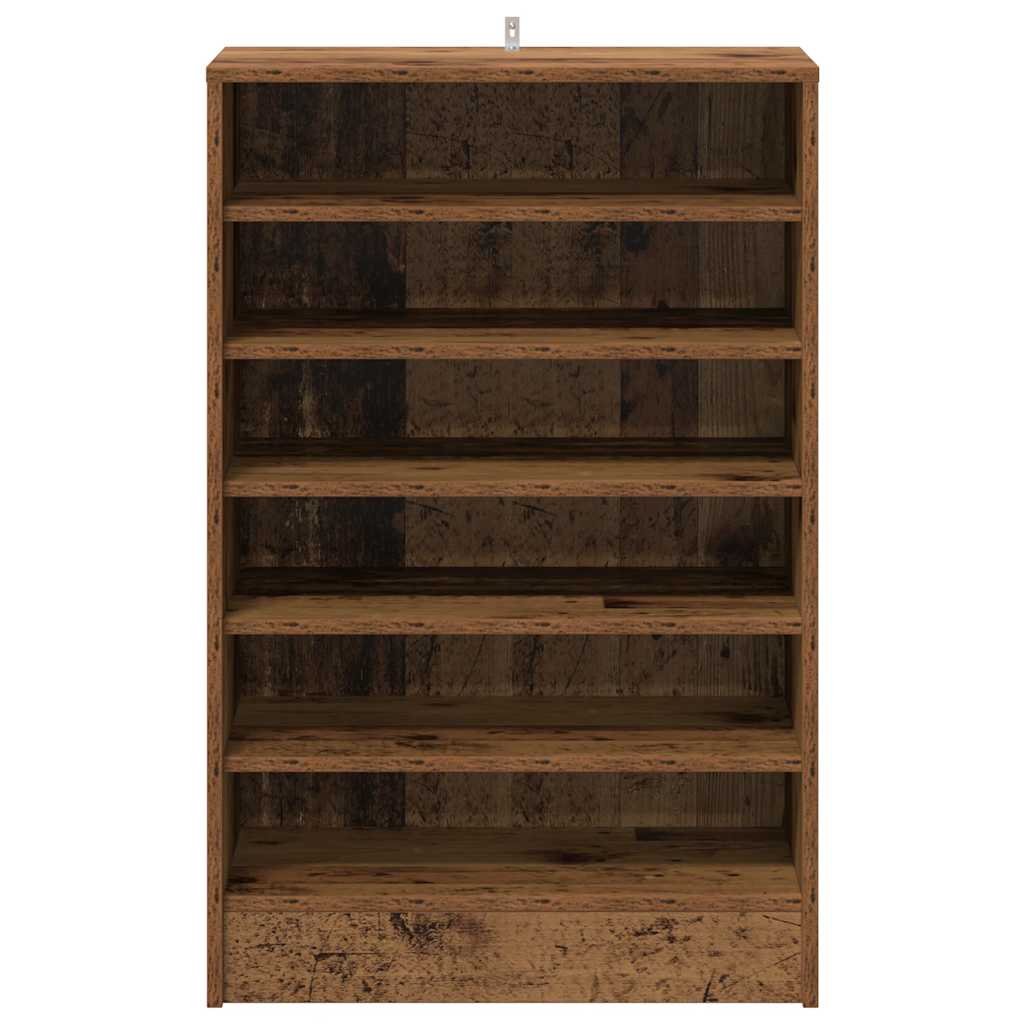 vidaXL Shoe Cabinet 60 x 35 x 92 cm Old Wood 4