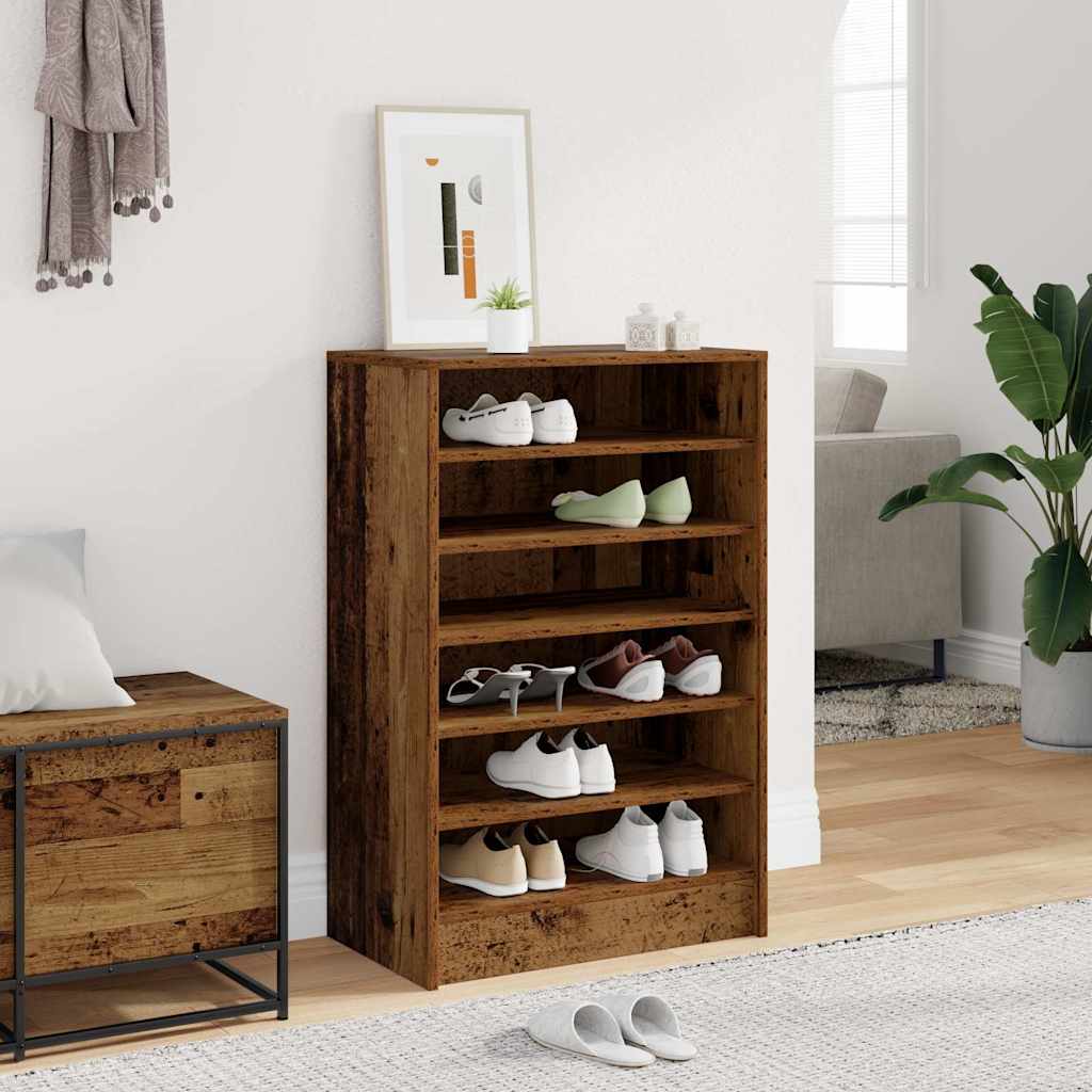 vidaXL Shoe Cabinet 60 x 35 x 92 cm Old Wood 1