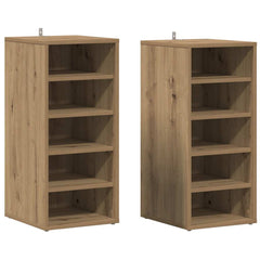vidaXL Shoe Cabinet 32 x 35 x 70 cm Artisan Oak 5 pairs of shoes 2