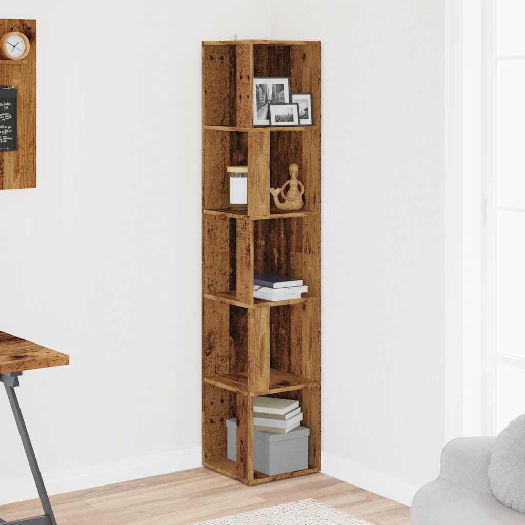 Corner Cabinet 33x33x164.5 cm Engineered Wood 33 x 33 x 165 cm Old wood