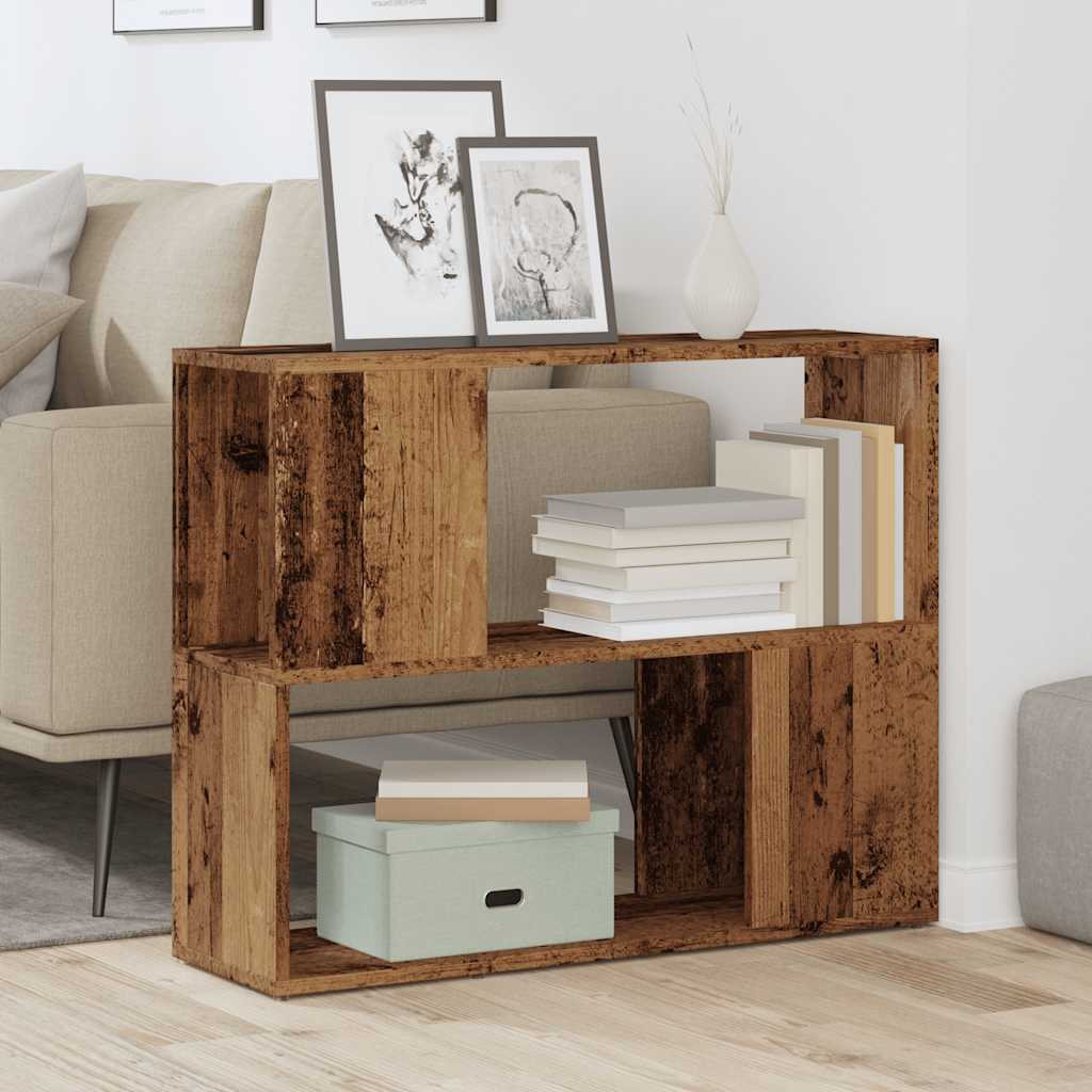 vidaXL Book Cabinet/Room Divider Old Wood 80x24x63 cm 3