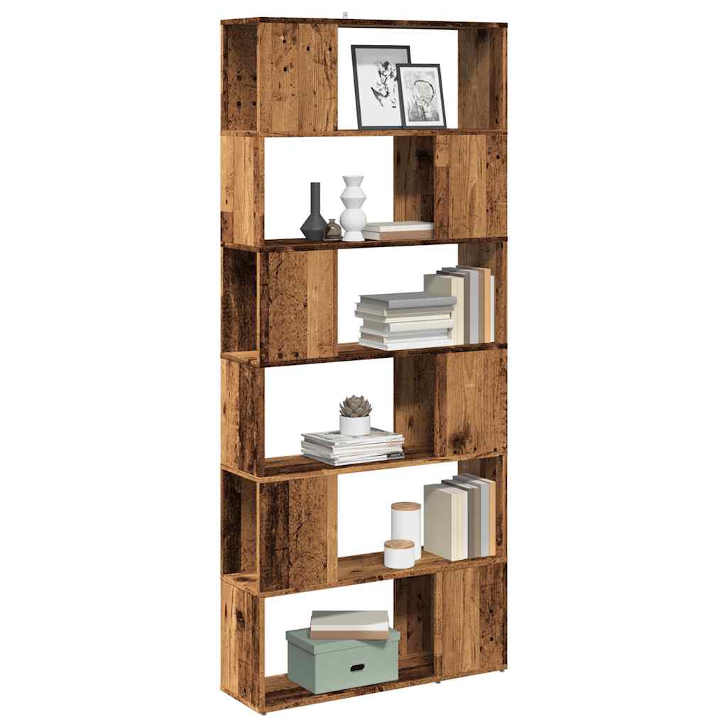 Book Cabinet Room Divider 80x24x186 cm Engineered Wood Old wood