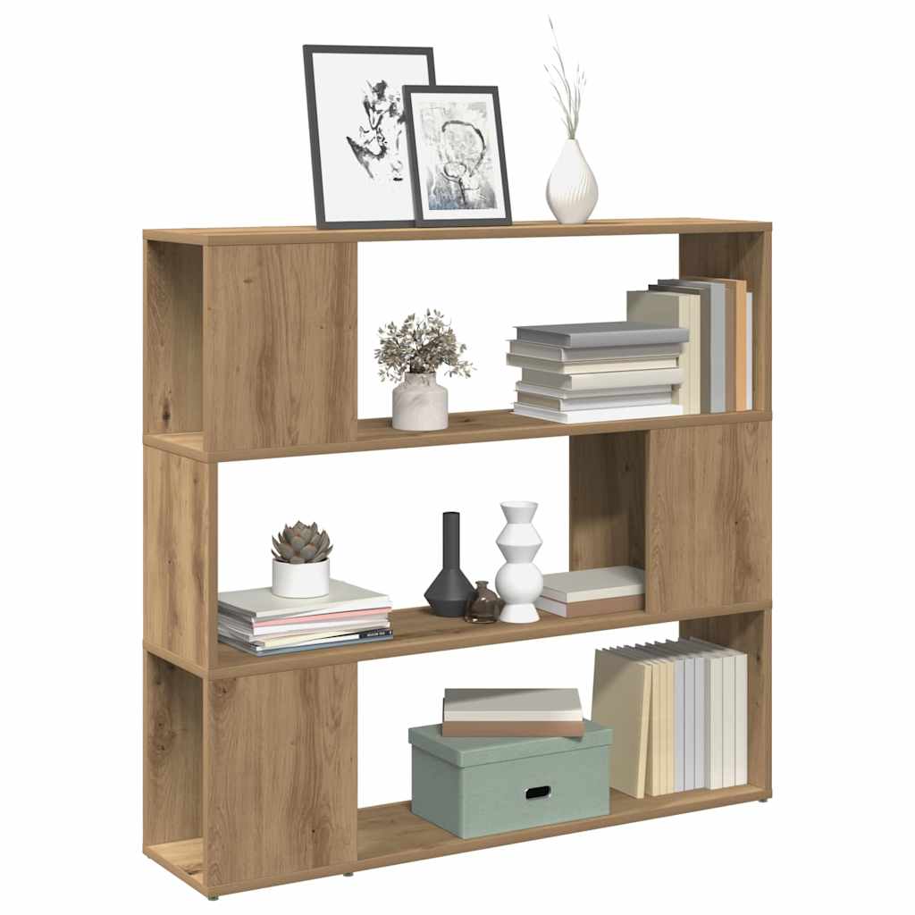Book Cabinet Room Divider 100x24x94 cm Width 100 cm Height 94 cm Artisan oak