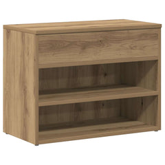vidaXL Shoe Bench Artisan Oak 60x30x45 cm Engineered Wood 2