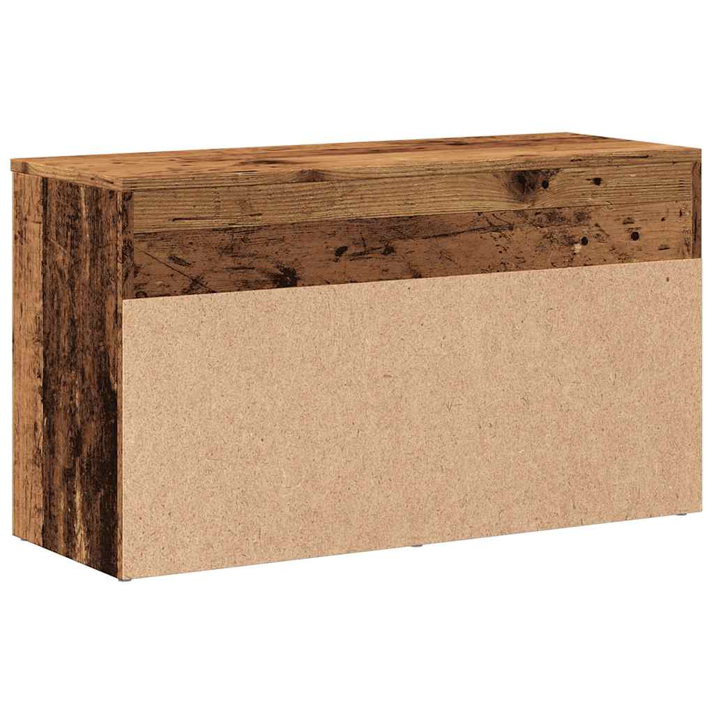 vidaXL Shoe Bench Old Wood 80x30x45 cm Engineered Wood 5