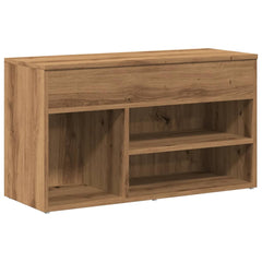 vidaXL Shoe Bench Artisan Oak 80x30x45 cm Engineered Wood 2