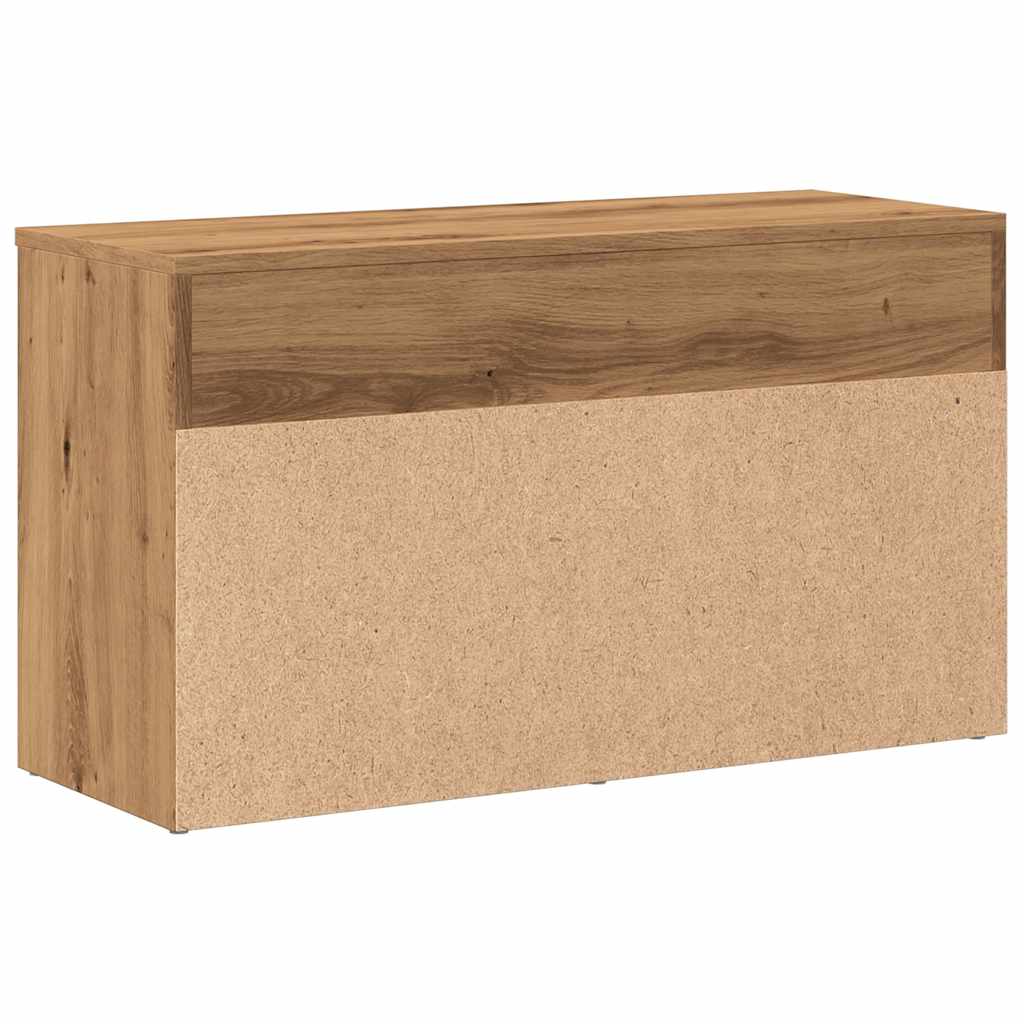 vidaXL Shoe Bench Artisan Oak 80x30x45 cm Engineered Wood 5