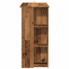 vidaXL Bar Table with Shelf Old Wood 102x50x103.5 cm Engineered Wood 5