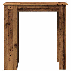 vidaXL Bar Table with Storage Rack Old Wood 102x50x103.5 cm 4