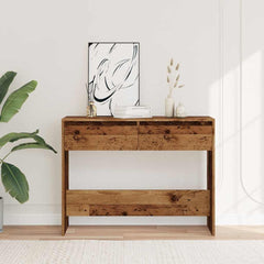 vidaXL Console Table Old Wood 100x35x76.5 cm Engineered Wood 3