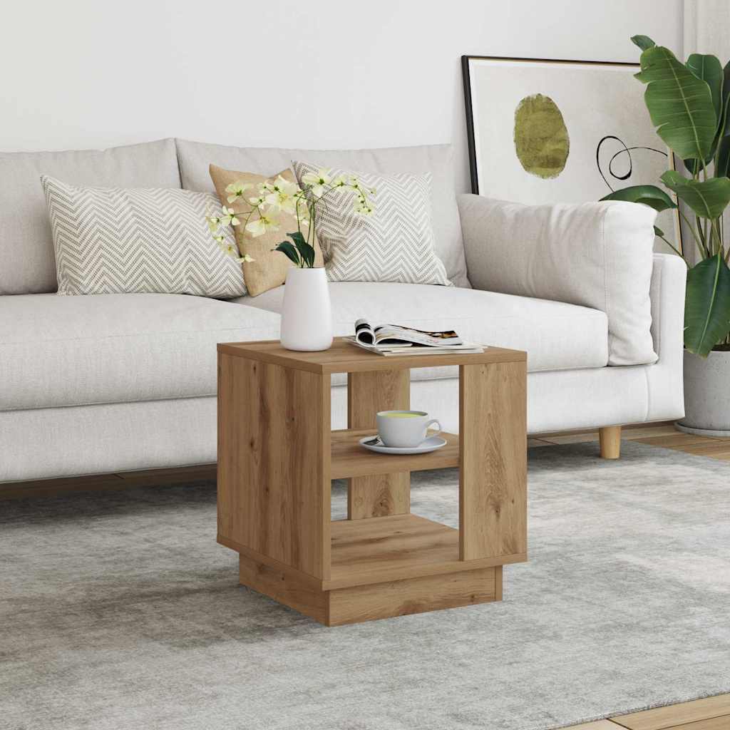 vidaXL Coffee Table Artisan Oak 40x40x43 cm Engineered Wood 1
