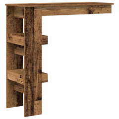 vidaXL Wall Bar Table Old Wood 102x45x103.5 cm Engineered Wood 6