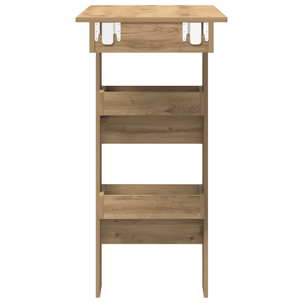 vidaXL Wall Bar Table Artisan Oak 102x45x103.5 cm Engineered Wood 4