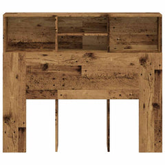 vidaXL Headboard Cabinet Old Wood 120x19x103.5 cm Engineered Wood 4