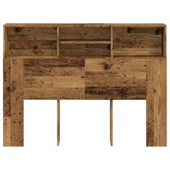 vidaXL Headboard Cabinet Old Wood 140x19x103.5 cm 4