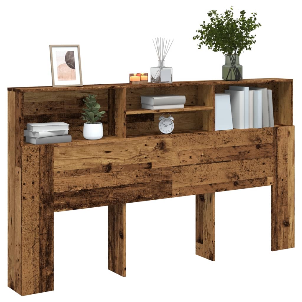 Headboard Cabinet 180x19x103.5 cm Old wood