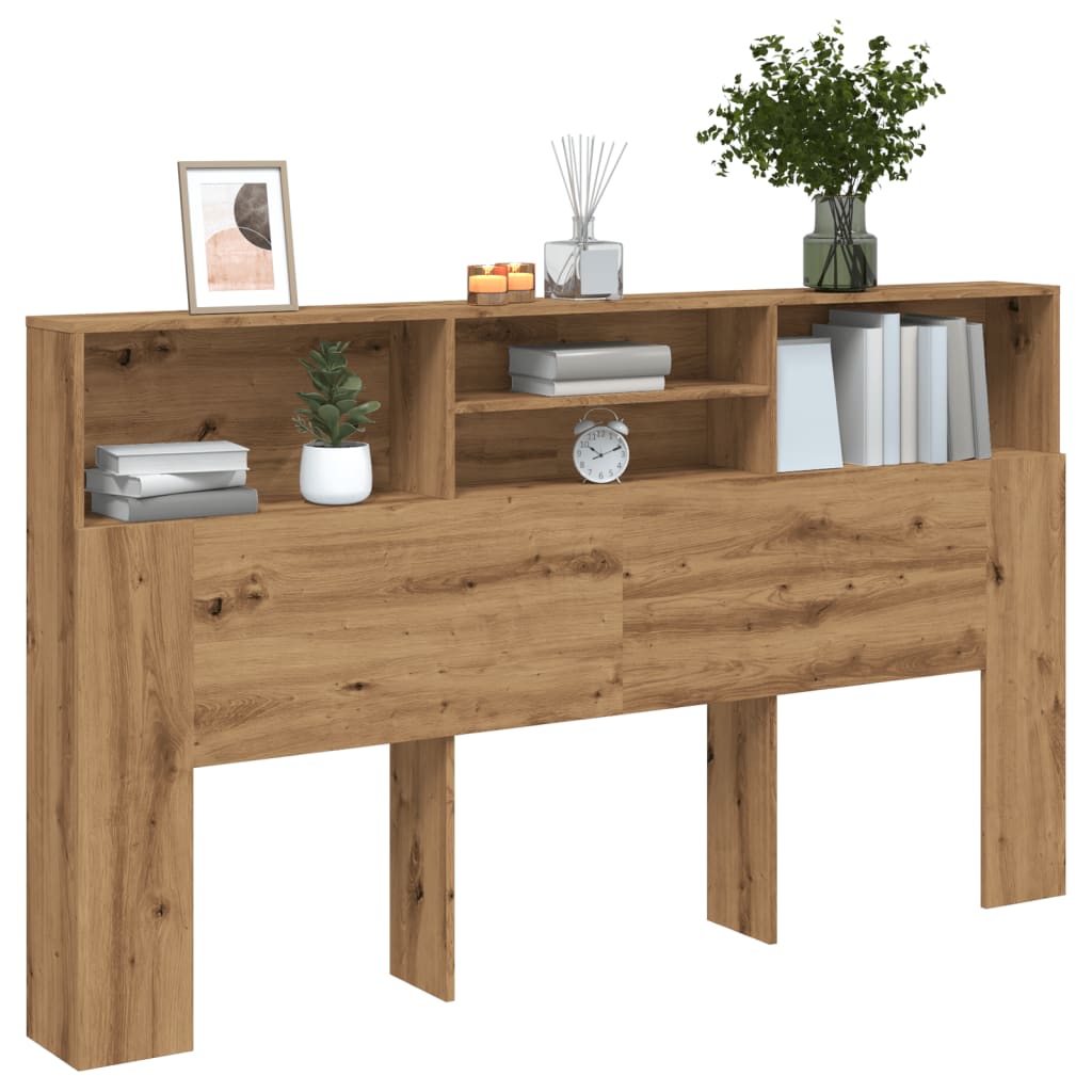 Headboard Cabinet 180x19x103.5 cm Artisan oak
