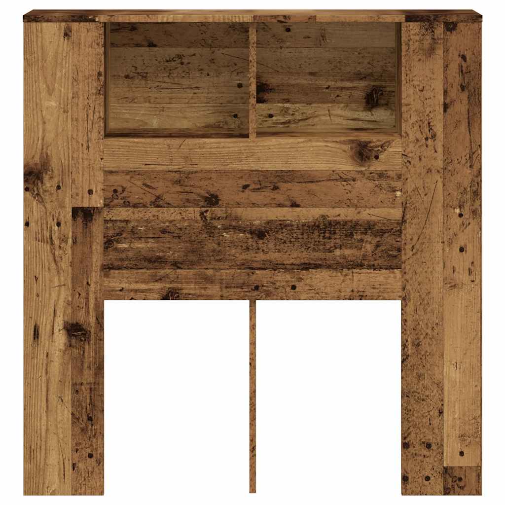 vidaXL Headboard Cabinet Old Wood 100x18.5x102.5 cm Engineered Wood 4