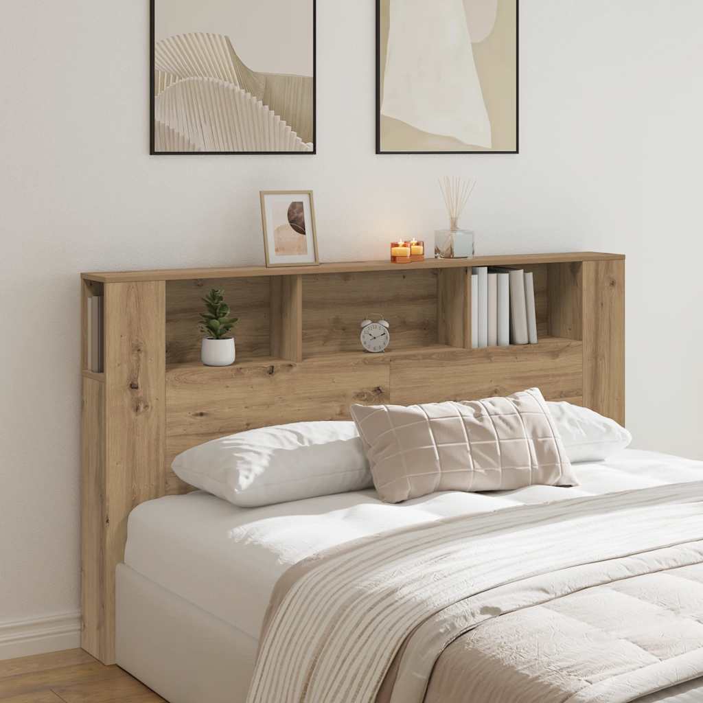 Headboard Cabinet 180x18.5x104.5 cm 180 cm Artisan oak