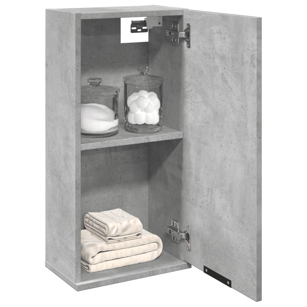 vidaXL Wall-mounted Bathroom Cabinet Concrete Grey 32x20x67 cm 1