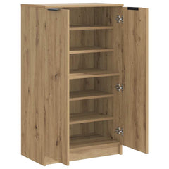 vidaXL Shoe Cabinet Artisian Oak 59x35x100.5 cm Engineered Wood 4