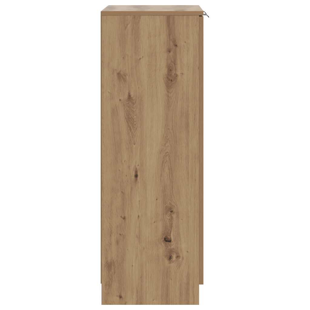 vidaXL Shoe Cabinet Artisian Oak 59x35x100.5 cm Engineered Wood 6