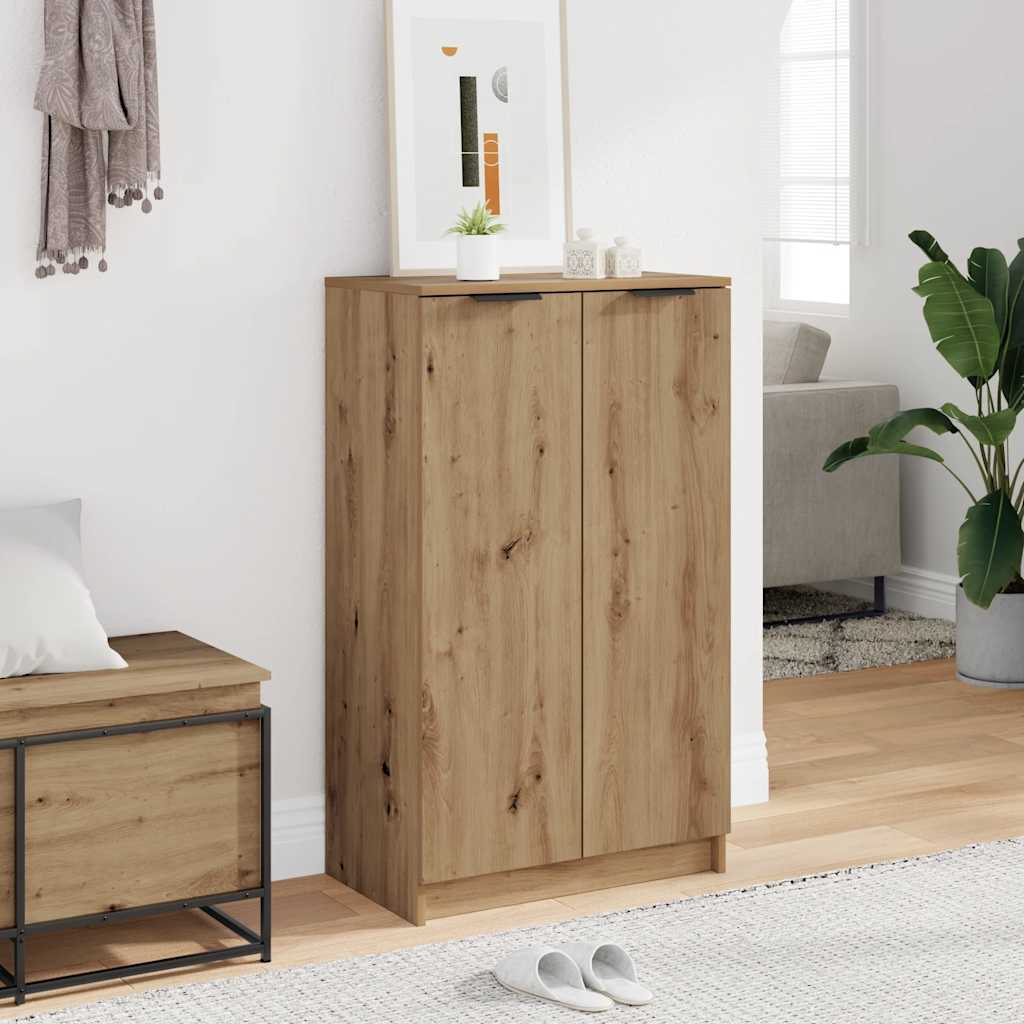 vidaXL Shoe Cabinet Artisian Oak 59x35x100.5 cm Engineered Wood 1