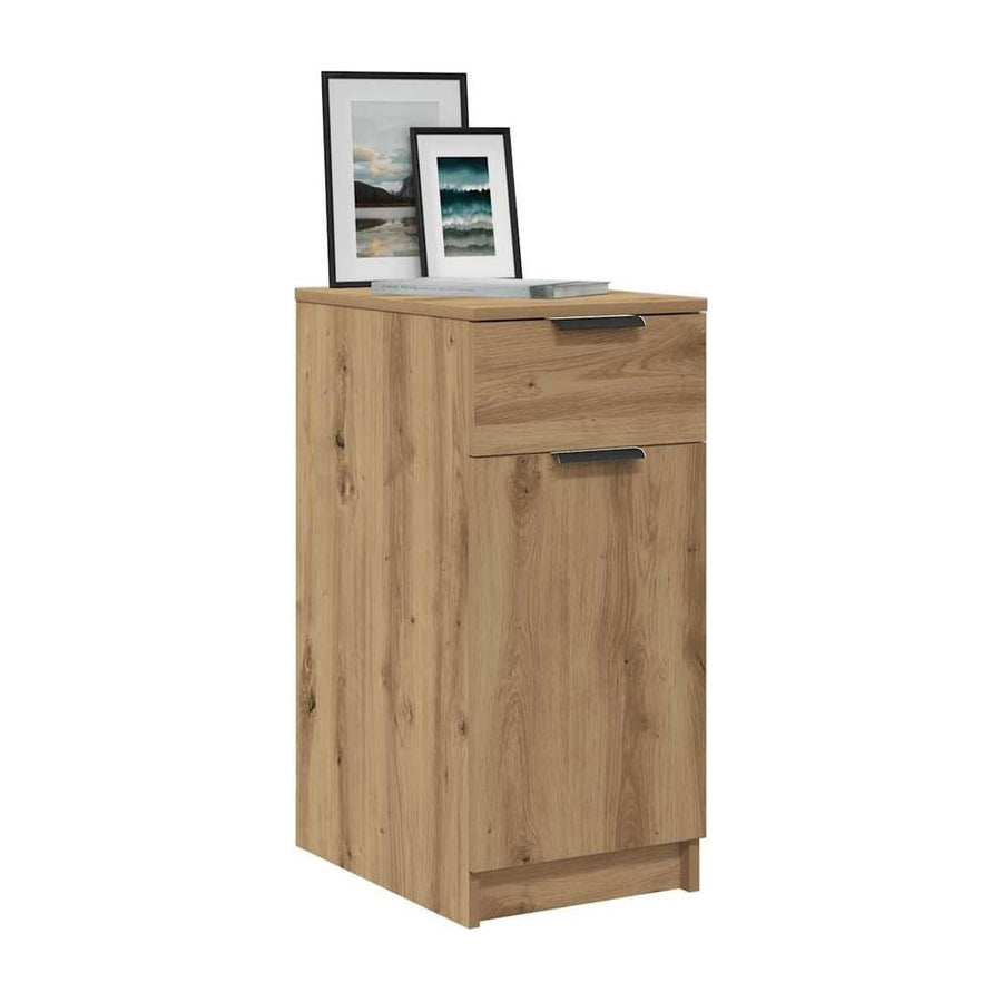 Desk Cabinet Artisan Oak Engineered Wood