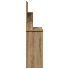 vidaXL Dressing Table with Mirror Artisan Oak 86.5x35x136 cm 5